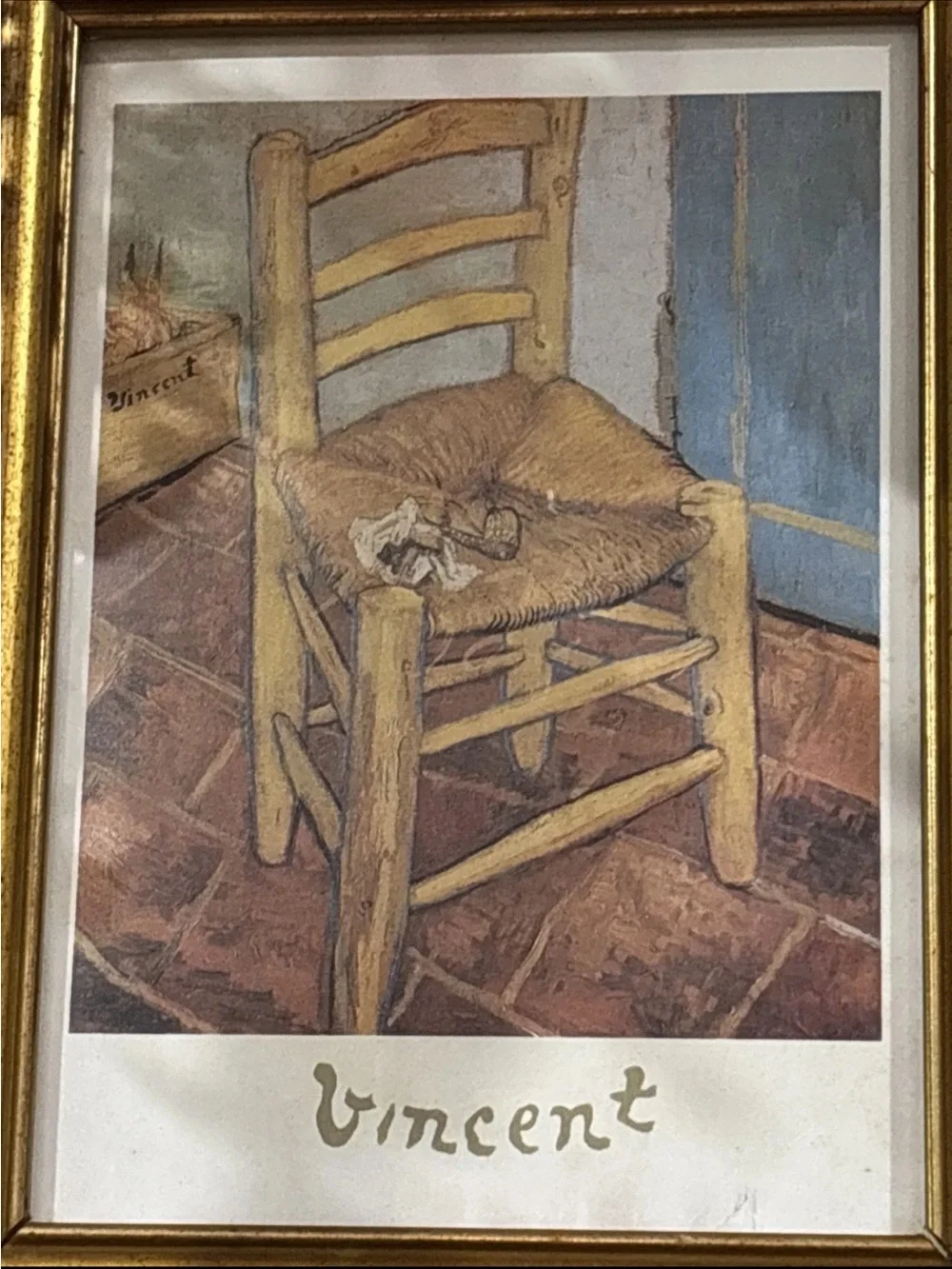Vincent Framed Art Print in Gold Frame